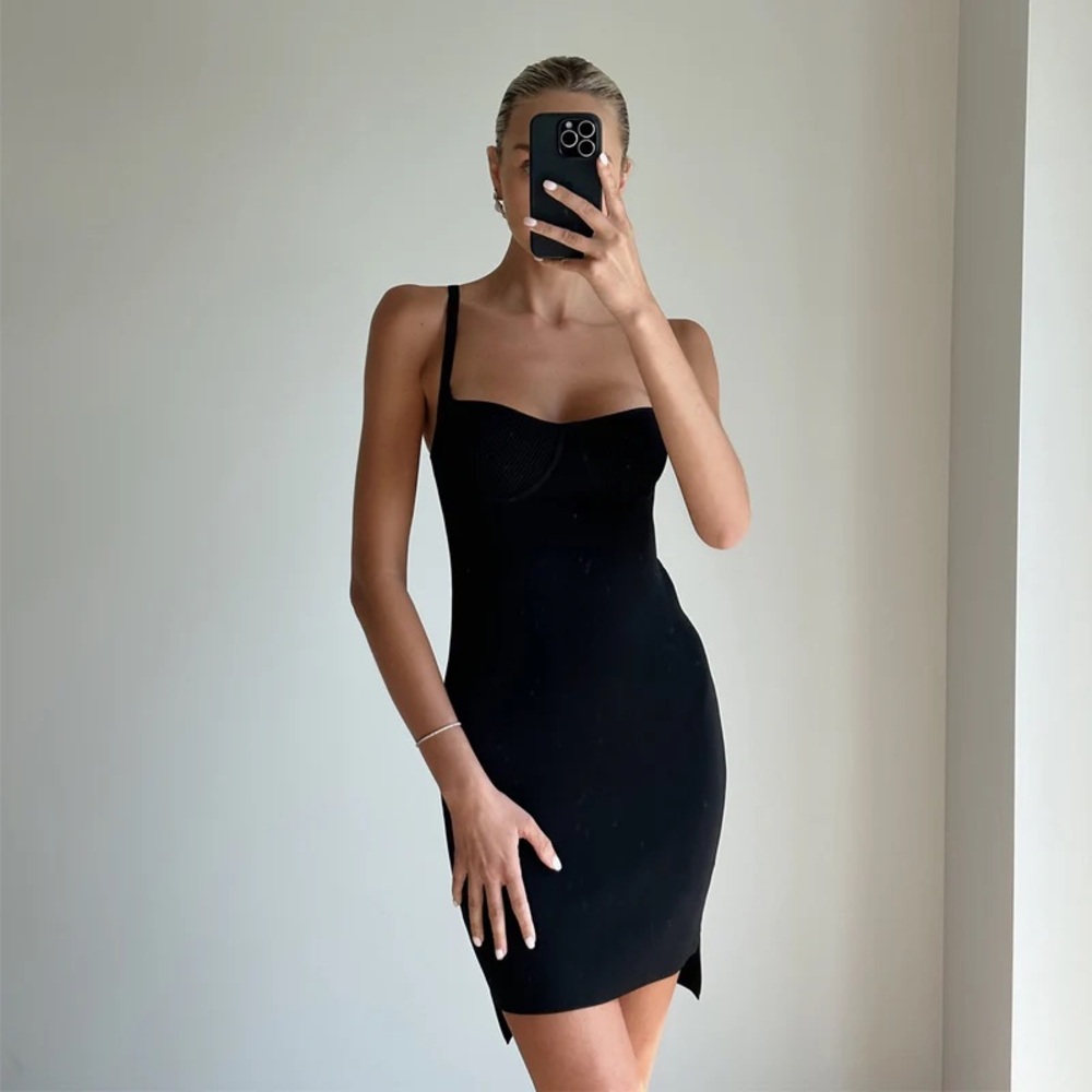 SNDYS Black Bodycon Mini Dress